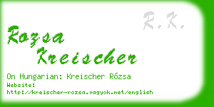 rozsa kreischer business card